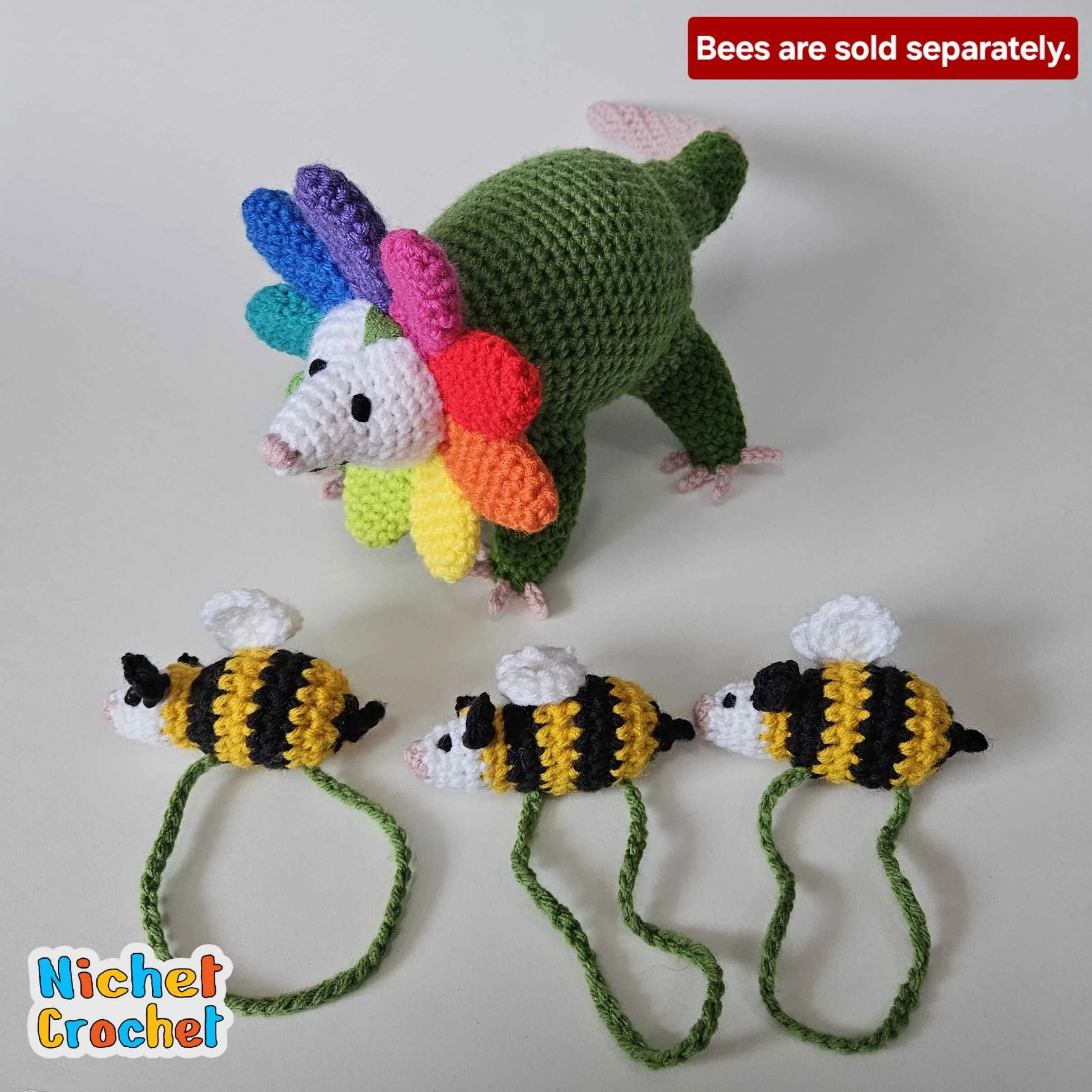 Crochet Kiwi Clown Opossum — Nichet Crochet